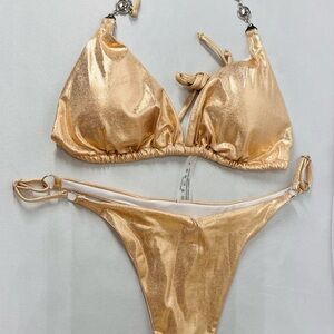 SHEIN‎ Gold Bikini Set
